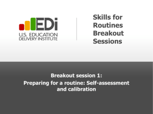 Session 1 Handout - Self-Assessment and Calibration
