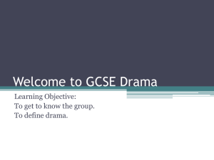 Welcome to GCSE Drama