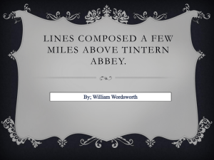 Lines composed a few miles above Tintern abbey. - amadou E