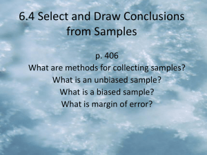 6.4 Select and Draw Conclusions from Samples