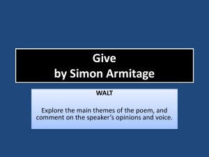 Give by Simon Armitage