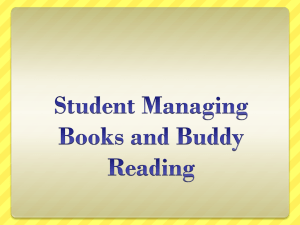 Student Management and Buddy Reading - Reading