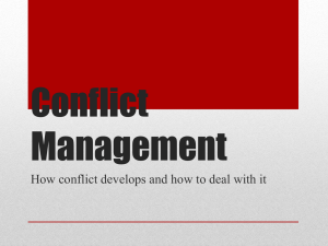 Conflict Management - Financial Literacy and Student Success