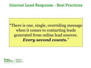 Lead Follow up - Best Practices
