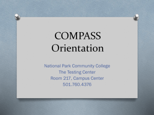 Preparing for the Compass Test - National Park Community College