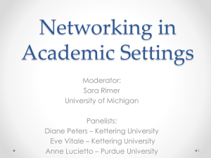 Networking in Academic Settings