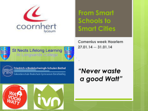 Comenius Smart schools - Scholen voor Duurzaamheid