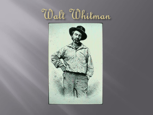 Walt Whitman project