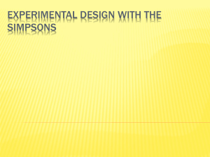 Experimental Design With The Simpsons