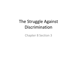 8.3 The Struggle Against Discrimination