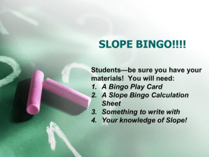 Slope Bingo Game PPT