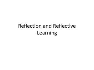Reflection and Reflective Learning