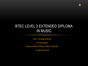 BTEC Level 3 Extended Diploma in Music