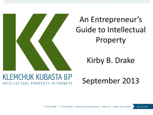 An Entrepreneur`s Guide to Intellectual Property