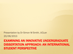 Examining an innovative undergraduate dissertation approach: an