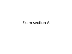 Understanding Exam section 1a and b