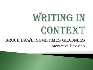 Revision-Writing in Context-Bruce Dawe