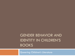 Gender behavior and identity in children`s books