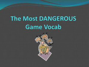The Most DANGEROUS Game Vocab AMENITY