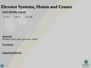 Elevators Systems, Hoist & Cranes