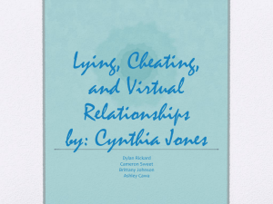 Lying, Cheating, and Virtual Relationships by