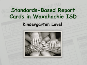 Standards-Based Report Card
