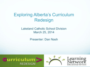 Exploring Alberta`s Curriculum Redesign