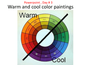 Warm and cool color paintings