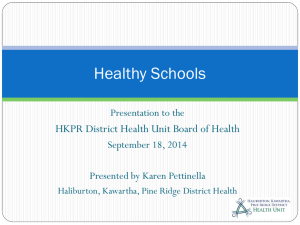 Healthy Schools - Haliburton, Kawartha, Pine Ridge District Health