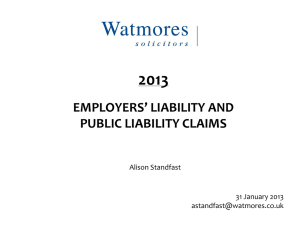 Employers Liability and Public Liability Claims….ALISON pptx