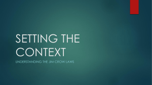SETTING THE CONTEXT