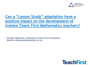 Lesson Study - University of Cumbria