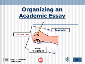 Organizing an academic essay prt_ 2