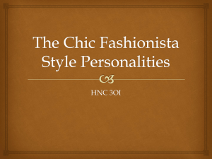 The Chic Fashionista Style Personalities
