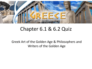 6.2 Greek Art and Philosophy