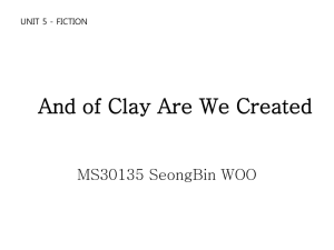 And of Clay Are We Created