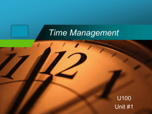 Sample presentation slides (Ticking clock design)