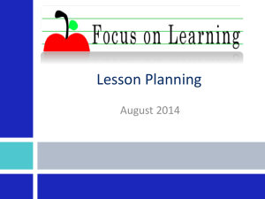 Lesson Planning - Algonquin College