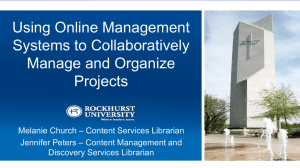 Using Online Management Systems to Collaboratively Manage and
