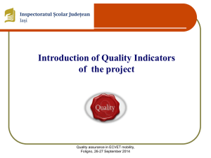 quality indicators