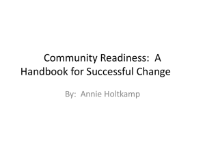 Community Readiness: A Handbook for Successful