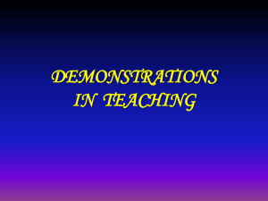 Demonstrations in Teaching