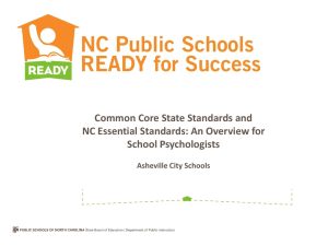 Common Core State Standards and NC Essential