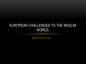 European Challenges to the Muslim World.