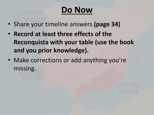 Reconquista Notes Powerpoint