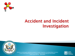 Accident and Incident Investigation