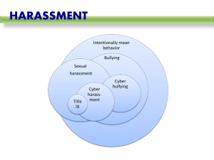 Harassment slides PowerPoint presentation