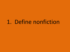 1. Define nonfiction
