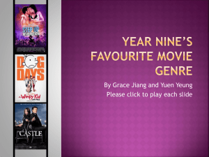 Year Nine`s Favourite Movie Genre