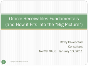 Oracle Receivables Fundamentatals (and How it